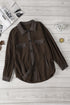 Turn Down Collar Buttoned Shirt Jacket